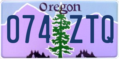 OR license plate 074ZTQ