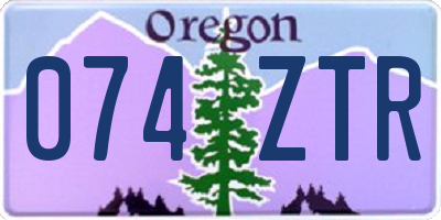 OR license plate 074ZTR