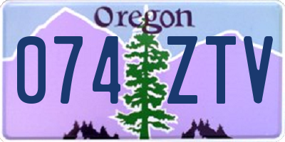 OR license plate 074ZTV