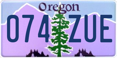 OR license plate 074ZUE