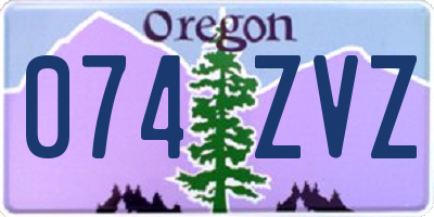 OR license plate 074ZVZ
