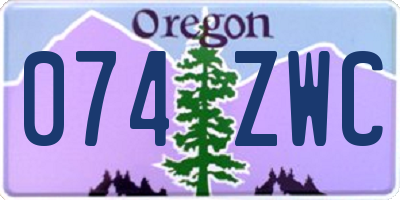 OR license plate 074ZWC