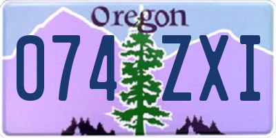 OR license plate 074ZXI