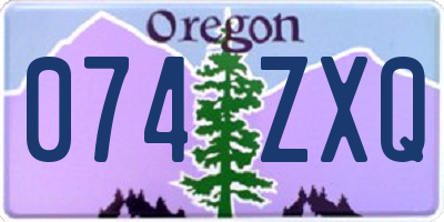 OR license plate 074ZXQ