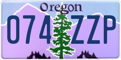 OR license plate 074ZZP