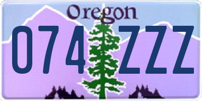 OR license plate 074ZZZ