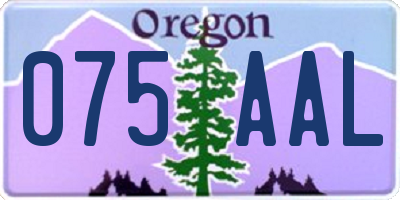 OR license plate 075AAL