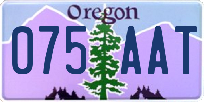 OR license plate 075AAT