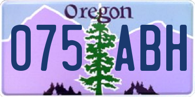 OR license plate 075ABH
