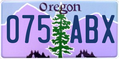 OR license plate 075ABX