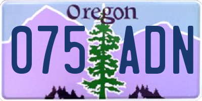 OR license plate 075ADN