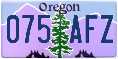 OR license plate 075AFZ