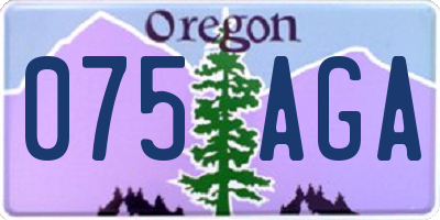 OR license plate 075AGA