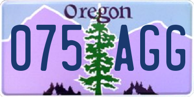 OR license plate 075AGG