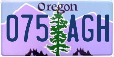 OR license plate 075AGH