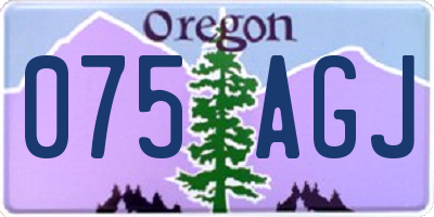 OR license plate 075AGJ
