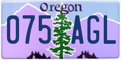 OR license plate 075AGL
