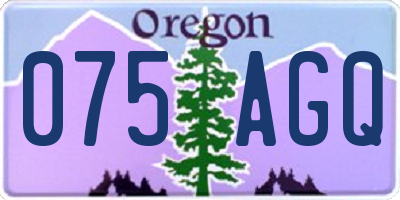 OR license plate 075AGQ