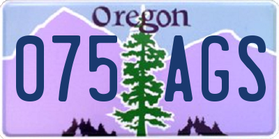 OR license plate 075AGS