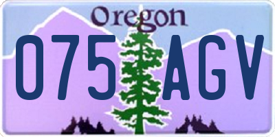 OR license plate 075AGV
