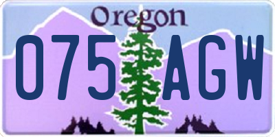 OR license plate 075AGW