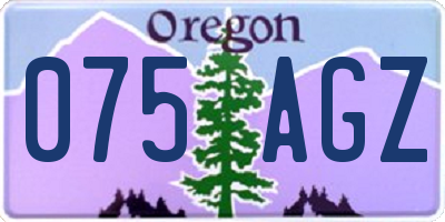 OR license plate 075AGZ