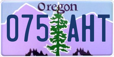OR license plate 075AHT