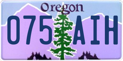 OR license plate 075AIH