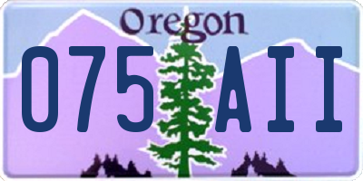 OR license plate 075AII