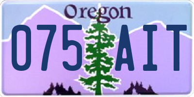 OR license plate 075AIT