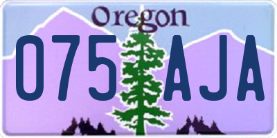 OR license plate 075AJA