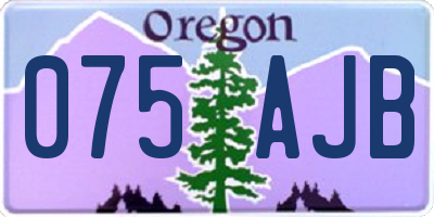 OR license plate 075AJB