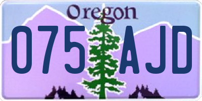 OR license plate 075AJD