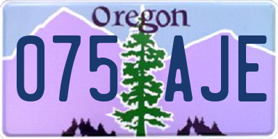 OR license plate 075AJE
