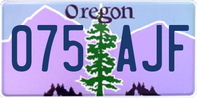 OR license plate 075AJF