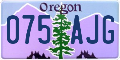 OR license plate 075AJG