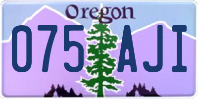 OR license plate 075AJI