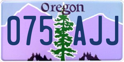 OR license plate 075AJJ