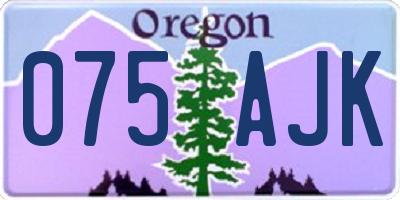 OR license plate 075AJK