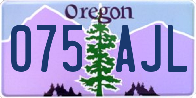 OR license plate 075AJL