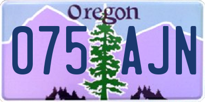 OR license plate 075AJN