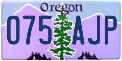 OR license plate 075AJP