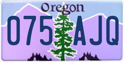 OR license plate 075AJQ