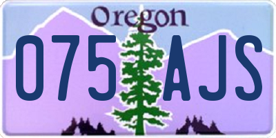 OR license plate 075AJS