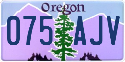OR license plate 075AJV