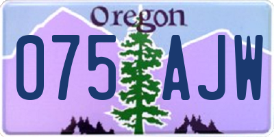 OR license plate 075AJW