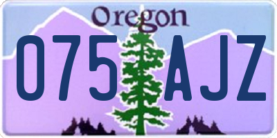 OR license plate 075AJZ