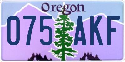 OR license plate 075AKF