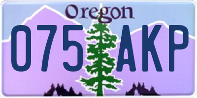 OR license plate 075AKP
