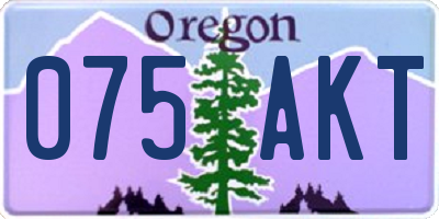 OR license plate 075AKT